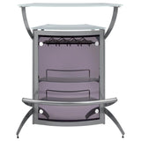 Dallas - 2-Shelf Curved Freestanding Home Bar Cabinet by CoasterEssence | Bel Furniture