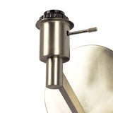 Nebula - Base Wall Lamp With Rotary Switch Shade - Brushed Nickel / Silver / White by Ashcroft Furniture | Bel Furniture