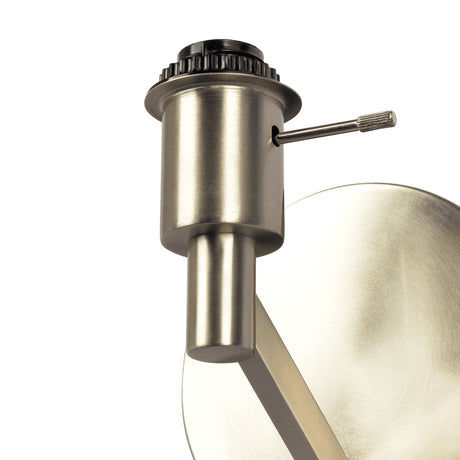 Nebula - Base Wall Lamp With Rotary Switch Shade - Brushed Nickel / Silver / White by Ashcroft Furniture | Bel Furniture