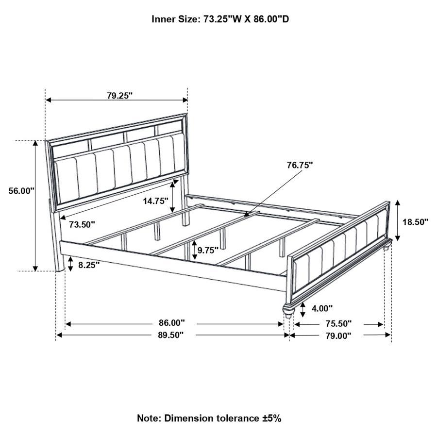 Barzini - Upholstered Panel Bed