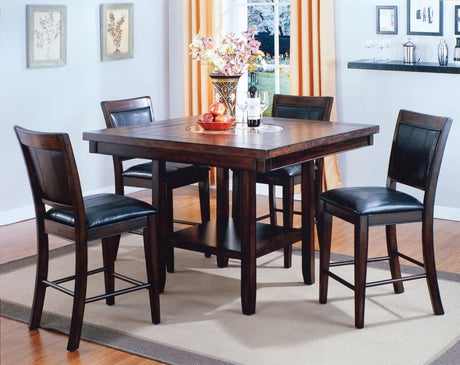 Fulton - Dining Room Set Dark Brown 5 Pc. Table, 4 Chairs by Crown Mark | Bel Furniture