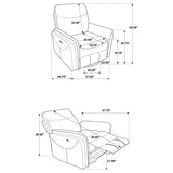 Adler - Upholstered Power Swivel Glider Recliner