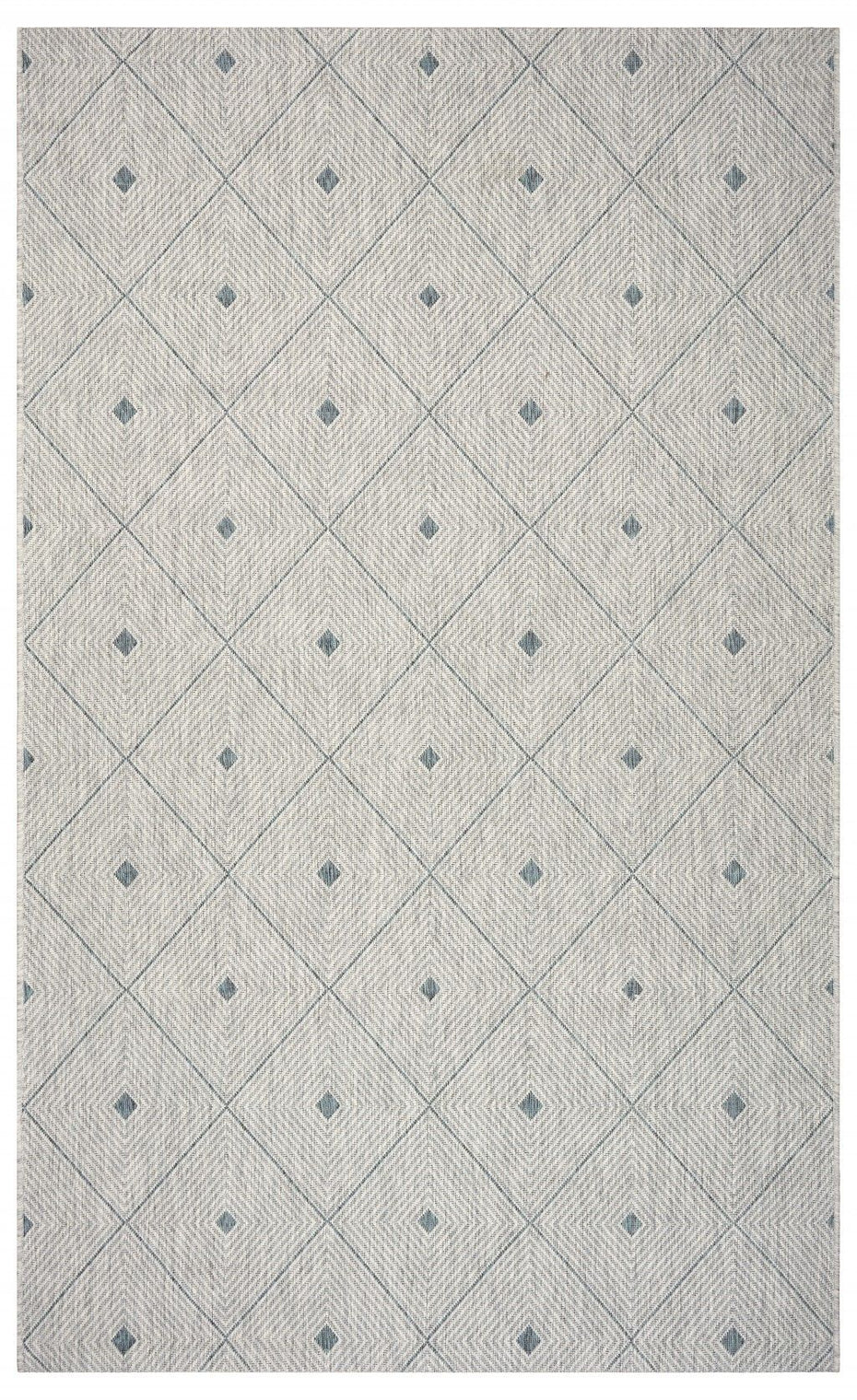 8' X 10' Indoor & Outdoor Area Rug - Blue / Gray