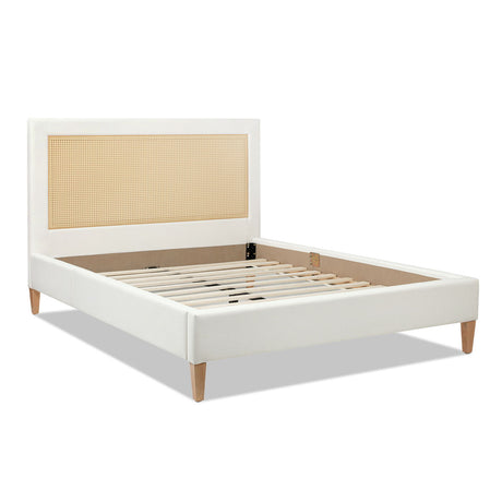 Haley - Upholstered Cane Back Platform Bed - view 5