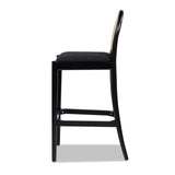 Panama - Curved Back Cane Bar Stool (Set of 2) by Jennifer Taylor Home | Bel Furniture