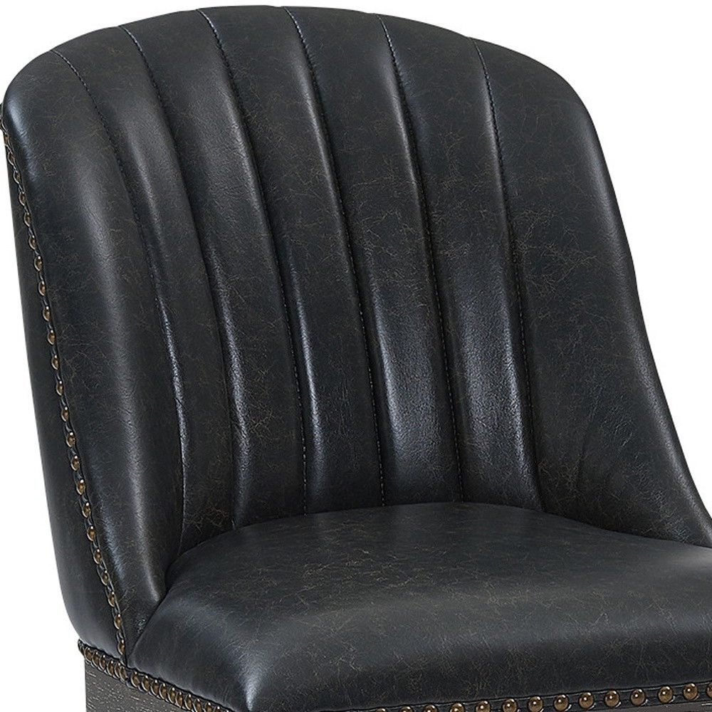 Swivel Counter Height Bar Chair - Onyx And Gray