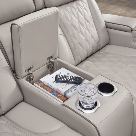 Boyington - Power Reclining Loveseat With Console/Adj Hdrst by Signature Design by Ashley® | Bel Furniture