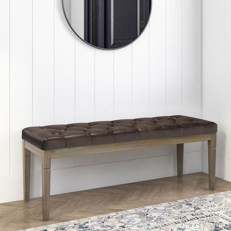 Waverly - Upholstered Tufted Ottoman Bench - view 12