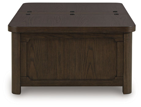Breckington - Cocktail Table With Storage - Dark Brown - view 5