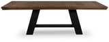 Greddinton - Dining Extension Table - Brown / Black