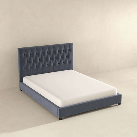 Donald - Mid-Century Modern Upholstered Platform Bed - view 10