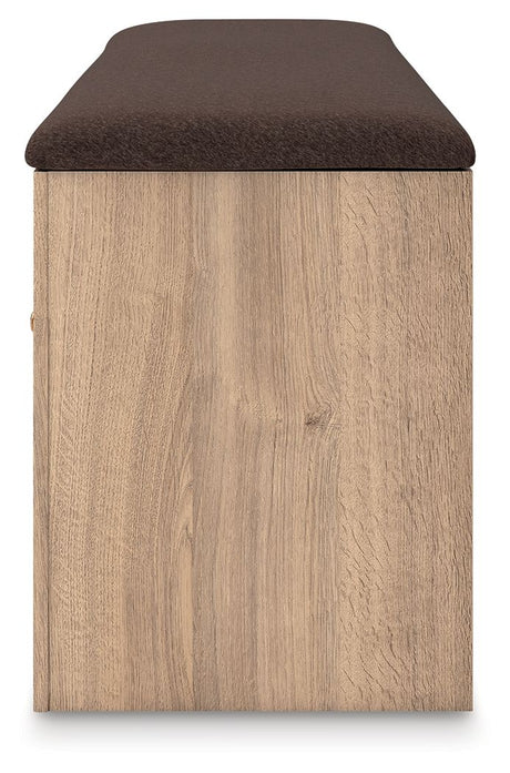 Kinlanni - Bedroom Upholstered Storage Bench - Tan / Brown - view 6