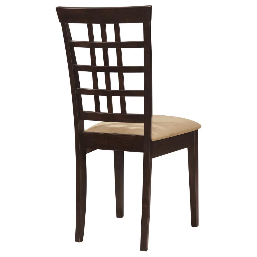 Kelso - Lattice Back Dining Side Chair (Set of 2) - Cappuccino by CoasterEveryday | Bel Furniture