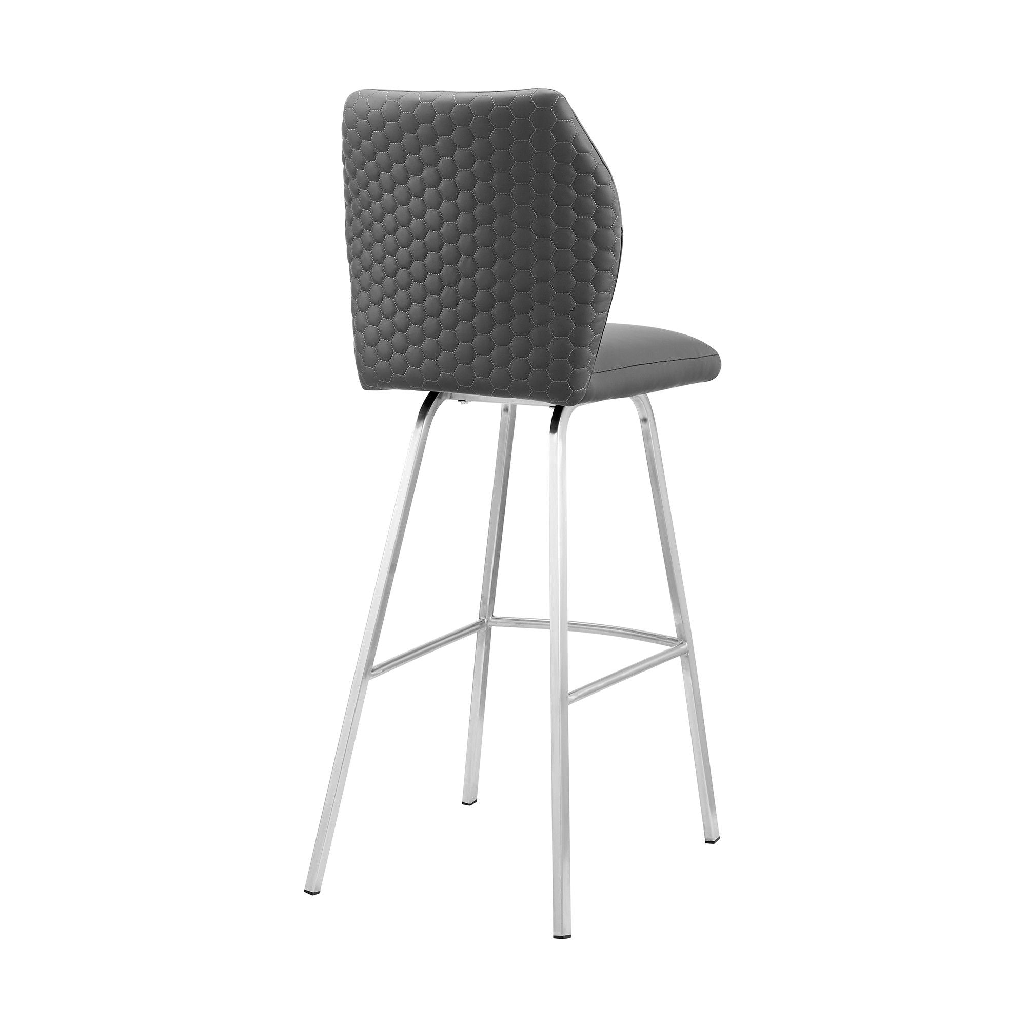 Bar Height Bar Chair - Gray / Silver