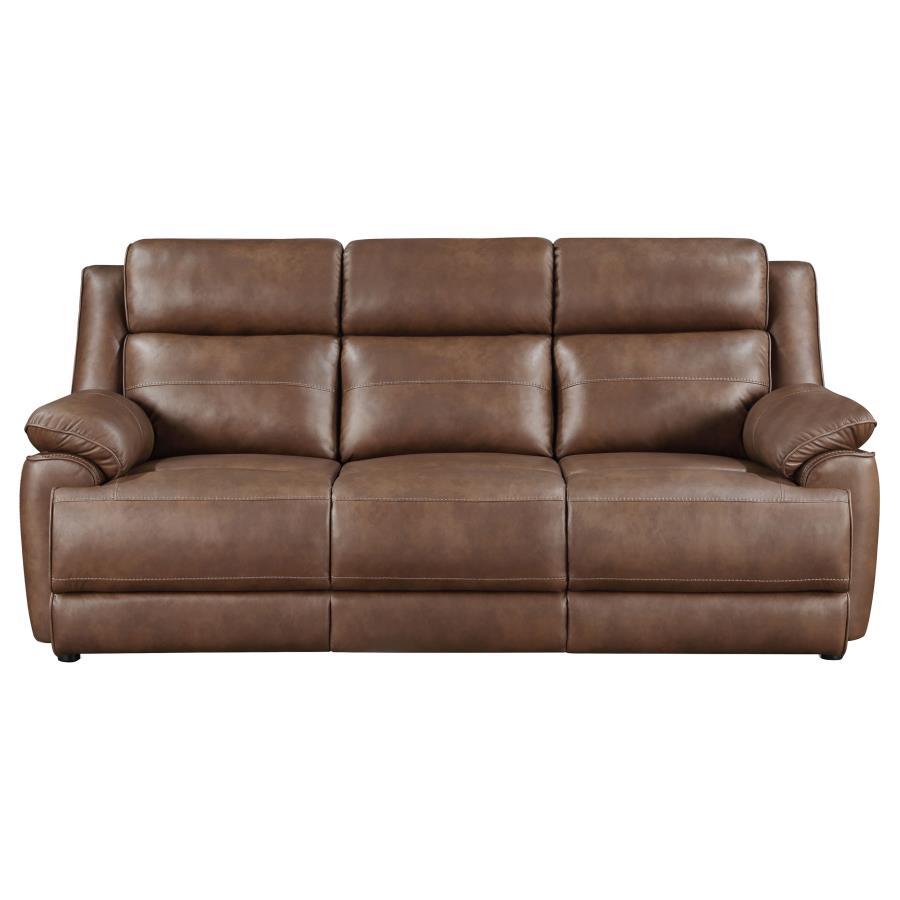 Ellington - Upholstered Padded Arm Sofa - Dark Brown by Coaster Fine Furniture | Bel Furniture