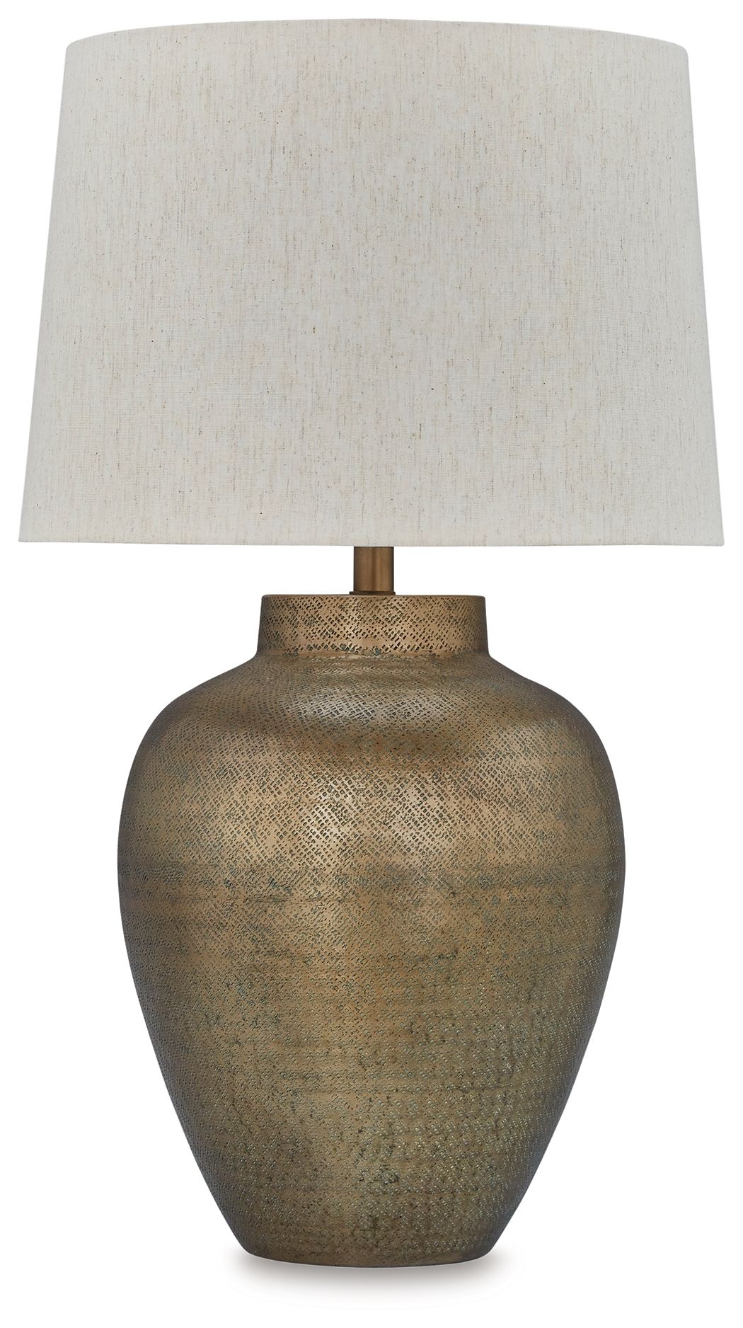 Madney - Antique Gold Finish - Metal Table Lamp by Signature Design by Ashley® | Bel Furniture