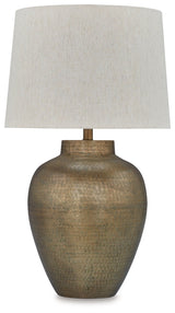 Madney - Antique Gold Finish - Metal Table Lamp by Signature Design by Ashley® | Bel Furniture
