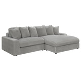 Blaine - Upholstered Reversible Chaise Sectional Sofa Dark Gray by Coaster Fine Furniture | Bel Furniture