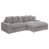 Blaine - Upholstered Reversible Chaise Sectional Sofa Dark Gray by Coaster Fine Furniture | Bel Furniture