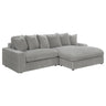 Blaine - Upholstered Reversible Chaise Sectional Sofa Dark Gray by Coaster Fine Furniture | Bel Furniture