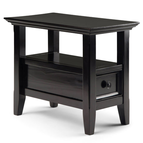 Amherst - Narrow Side Table - Hickory Brown by Simpli-Home | Bel Furniture