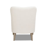 Nimbus - Curved Accent Chair - Ivory White by Jennifer Taylor Home | Bel Furniture