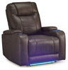 Schooner Rocks - Power Recliner / Adj Headrest Dark Brown by Signature Design by Ashley® | Bel Furniture