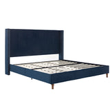 Peyton - Upholstered Bed With 54" High Headboard, Traditional Hand Buttoned Tufting