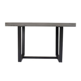 Rustic Metal And Solid Distressed Dining Table by Walker Edison | Bel Furniture