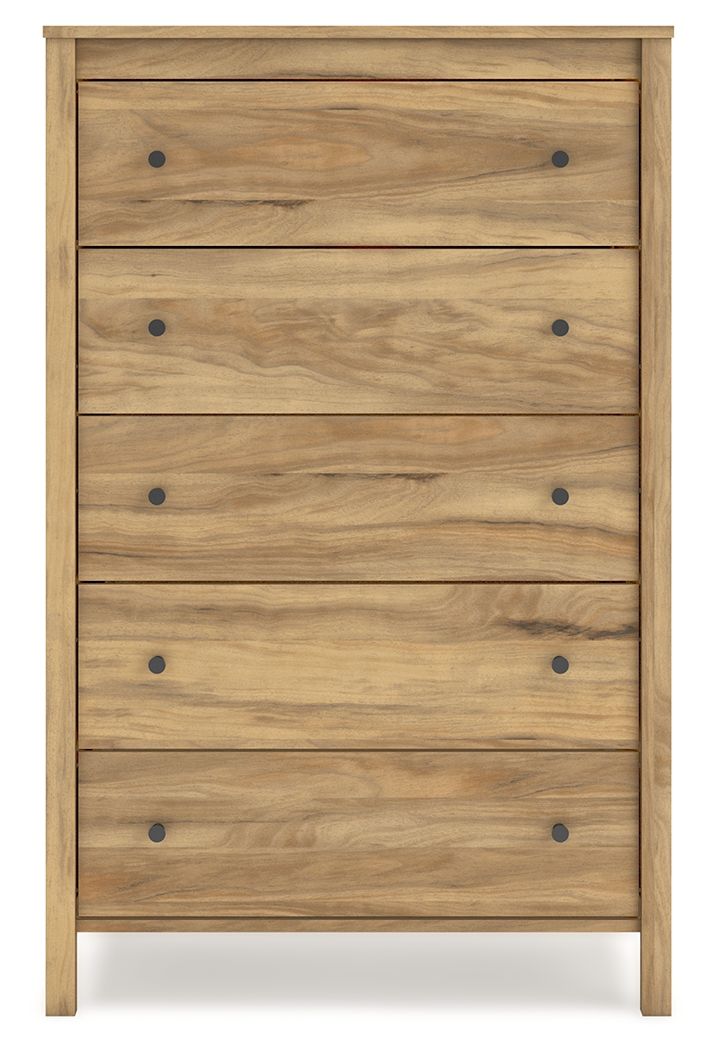 Bermacy - Light Brown - Five Drawer Chest by Signature Design by Ashley® | Bel Furniture