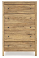 Bermacy - Light Brown - Five Drawer Chest by Signature Design by Ashley® | Bel Furniture