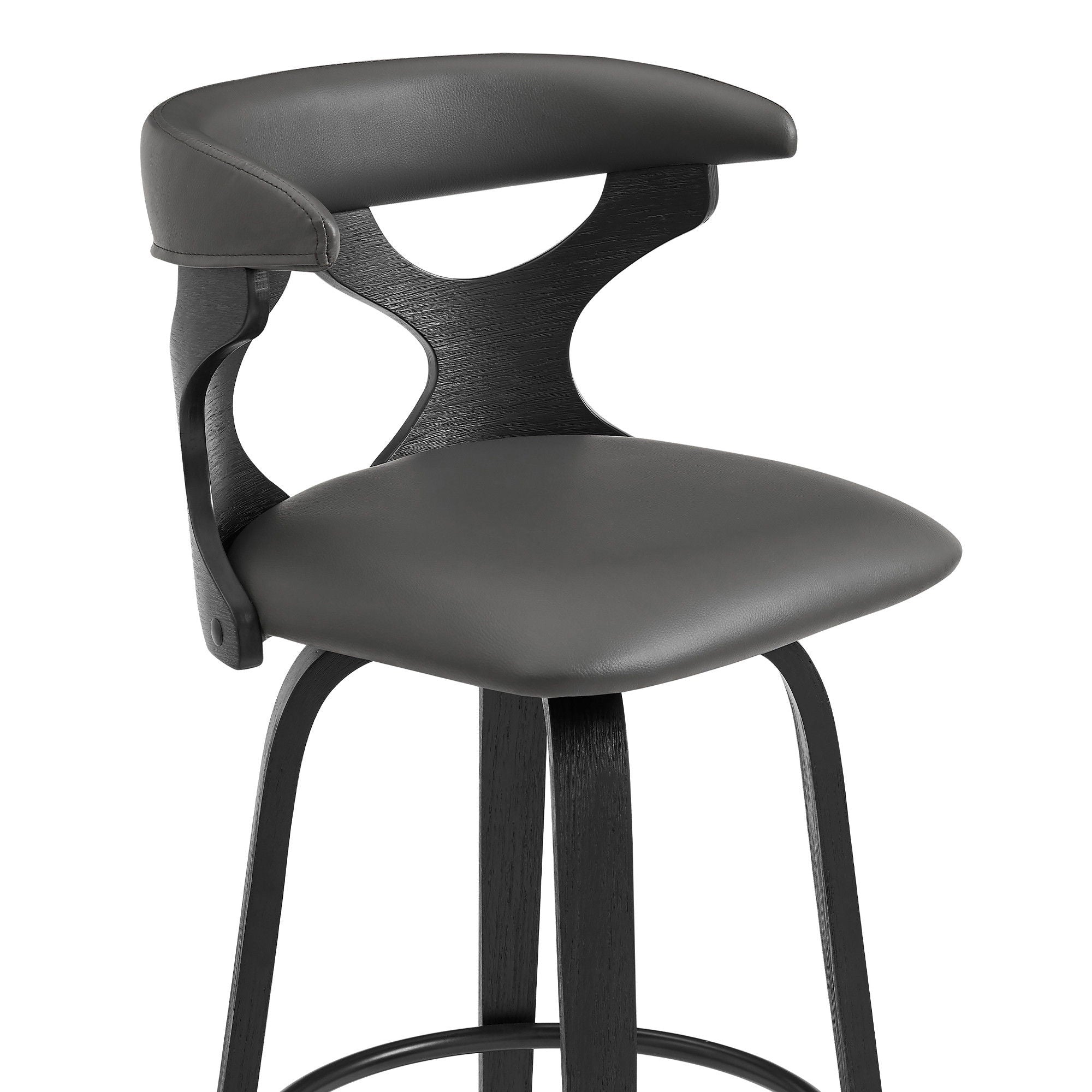 36" Swivel Counter Height Bar Chair - Gray / Black