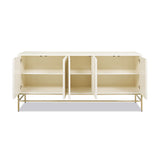 Gemini - Sideboard Storage Buffet - White Birch by Jennifer Taylor Home | Bel Furniture