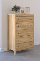 Bermacy - Light Brown - Five Drawer Chest by Signature Design by Ashley® | Bel Furniture