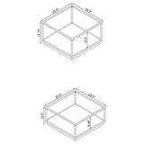 Renee - 2 Piece Square Coffee Table Set - Rose Brass by CoasterElevations | Bel Furniture