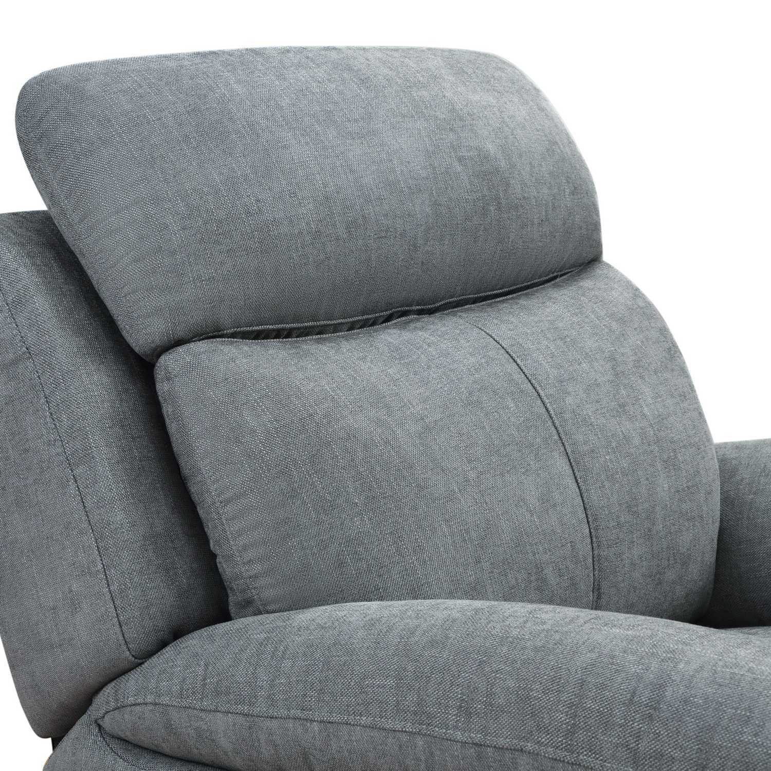 Fabric Power Recliner With Usb - Gray