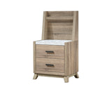 Tilston - Nightstand With Wall Panel - Natural by Crown Mark | Bel Furniture