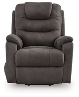 Snowfield - Gunmetal - Power Lift Recliner by Signature Design by Ashley® | Bel Furniture