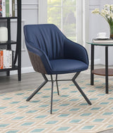 Mayer - Upholstered Dining Arm Chair (Set of 2) - Blue by CoasterEssence | Bel Furniture