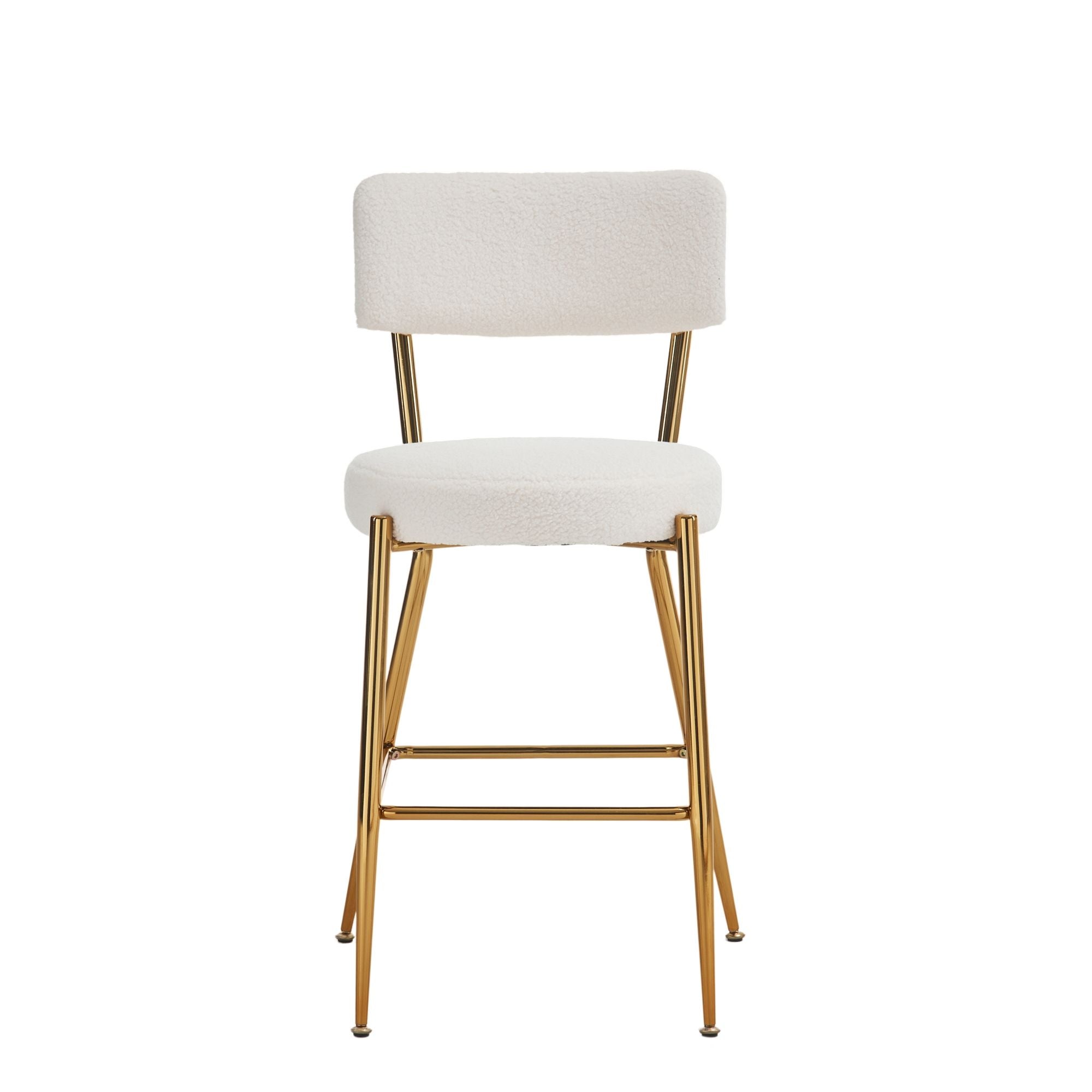 Modern Teddy Fabric Upholstered Bar Stools