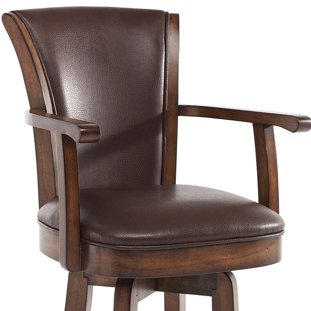 42" Swivel Counter Height Bar Chair - Chestnut