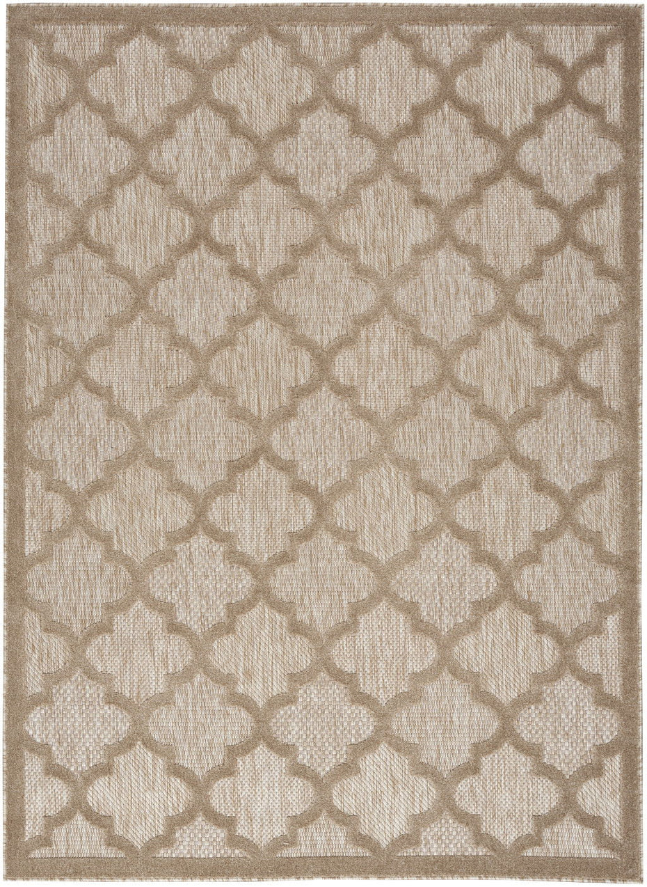 6' X 9' Geometric Flatweave Area Rug - Beige