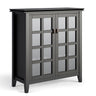 Artisan - Handcrafted Medium Storage Cabinet Black by Simpli-Home | Bel Furniture