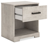 Shawburn - Whitewash - One Drawer Night Stand by Signature Design by Ashley® | Bel Furniture