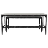 Ebby - 2 Piece Genuine Marble Top Nesting Coffee Tables - White by Coaster Fine Furniture | Bel Furniture