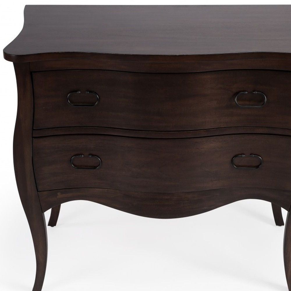 Solid Wood Two Drawer Dresser - Brown