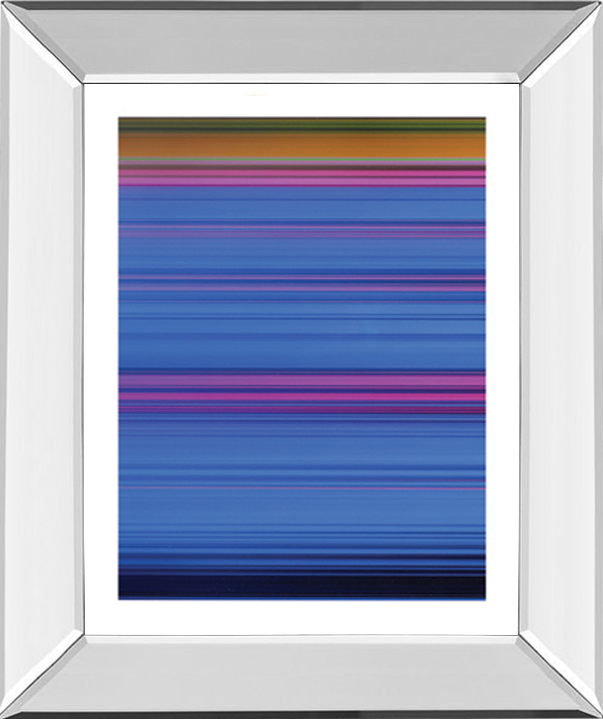 Abstract Blues By Mark Baker - Mirror Framed Print Wall Art - Blue