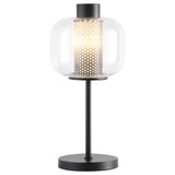 Ingrid - Glass Shade Bedside Table Lamp - Black by Coaster Fine Furniture | Bel Furniture