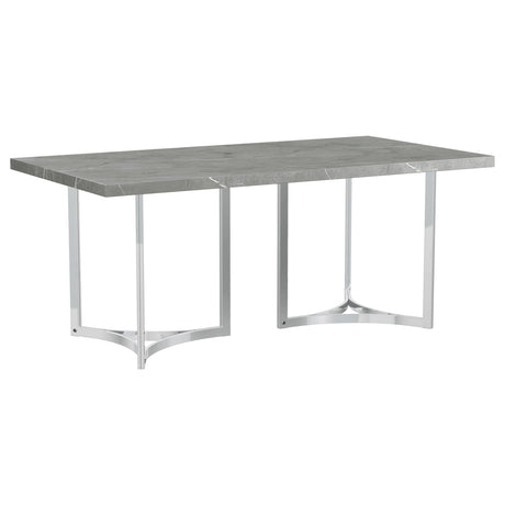 Sterling - Rectangular Dining Table - Gray by Coaster Fine Furniture | Bel Furniture