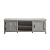 Modern Farmhouse 2 Door Grooved 70" TV Stand For 85" TVs by Walker Edison | Bel Furniture
